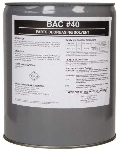 Made in USA - 5 Gal Pail Parts Washer Fluid - Solvent-Based - Makers Industrial Supply