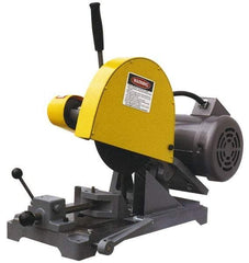 Kalamazoo - 10" Blade Diam, 5/8" Arbor Hole, Straight Chop & Cutoff Saw - 3 Phase, 3,450 RPM, 3 hp, 220/440 Volts, 1-1/2" in Solids at 90°, 2-1/2" in Pipe at 90° - Makers Industrial Supply