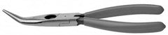 Knipex - 8" OAL, Side Cutting Pliers - Standard Jaw, Snipe Nose with Cut, Curved Head - Makers Industrial Supply