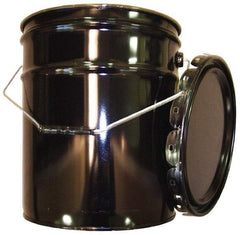 Made in USA - 5 Gallon Capacity, Crimped Lid, Drum Pail - Steel, UN 1H2/X70.8/S/01/USA/+AA1175 Listing - Makers Industrial Supply