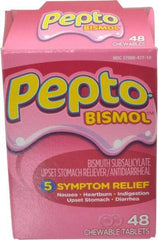 Medique - Pepto Bismol Tablets - Antacids & Stomach Relief - Makers Industrial Supply