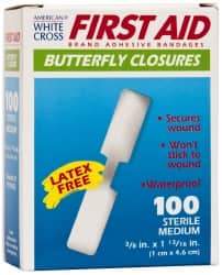 Medique - Butterfly Self-Adhesive Bandage - Plastic Bandage - Makers Industrial Supply