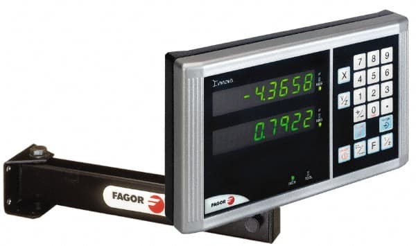 Fagor - 2 Axis, 6" X-Axis Travel, 40" Z-Axis Travel, Turning DRO System - 0.0002", 0.0005", 0.001" Resolution, 5µm Accuracy, LED Display - Makers Industrial Supply