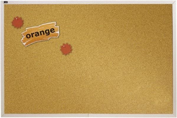 Quartet - 96" Wide x 48" High Open Cork Bulletin Board - Natural (Color) - Makers Industrial Supply