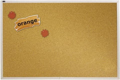 Quartet - 96" Wide x 48" High Open Cork Bulletin Board - Natural (Color) - Makers Industrial Supply