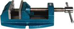 Wilton - 4" Jaw Opening Capacity x 2-1/8" Throat Depth, Horizontal Drill Press Vise - 4" Wide x 2-1/8" High Jaw, Stationary Base, Standard Speed, 10-1/4" OAL x 3.4" Overall Height, Cast Iron - Makers Industrial Supply