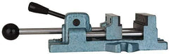 Wilton - 4-11/16" Jaw Opening Capacity x 1-5/16" Throat Depth, Horizontal Drill Press Vise - 4" Wide x 1-5/16" High Jaw, Stationary Base, Standard Speed, 14-1/2" OAL x 4.3" Overall Height, Cast Iron - Makers Industrial Supply