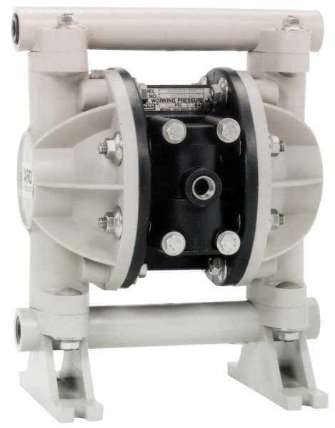 ARO/Ingersoll-Rand - 1/2" NPT, Nonmetallic, Air Operated Diaphragm Pump - Nitrile Diaphragm, Polypropylene Housing - Makers Industrial Supply