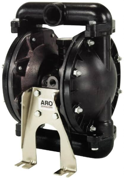 ARO/Ingersoll-Rand - 1" NPT, Metallic, Air Operated Diaphragm Pump - Santoprene Diaphragm, Stainless Steel Housing - Makers Industrial Supply