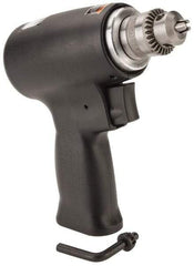 Florida Pneumatic - 1/4" Keyed Chuck - Pistol Grip Handle, 20,000 RPM, 4 CFM, 0.3333 hp, 60-90 psi - Makers Industrial Supply