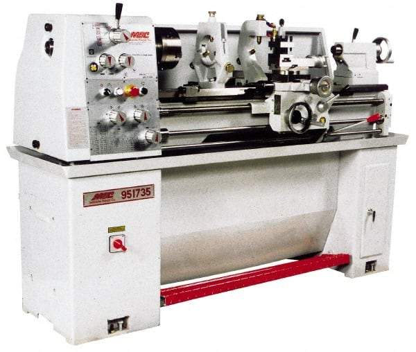 Vectrax - 13" Swing, 40" Between Centers, Triple Phase Engine Lathe - 3MT Taper, 3 hp, 105 to 2,000 RPM, 1-3/8" Bore Diam, 762mm Deep x 1,473 & 1,623mm (CE) High x 1,930.4mm Long - Makers Industrial Supply