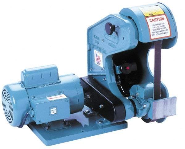 Burr King - 42 Inch Long x 1 Inch Wide Belt Grinder - 3/4 hp, 120 Volts, Vertical Belt, 530 to 5,300 Ft. per Min Belt Speed - Makers Industrial Supply