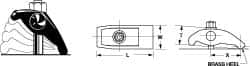 Jergens - 1/2" Stud, 2" Max Clamping Height, Steel, Adjustable & Self-Positioning Strap Clamp - 4-1/4" Long, 1-3/4" Wide, 1-1/2" High, 2-1/2" Heel to Stud Center - Makers Industrial Supply