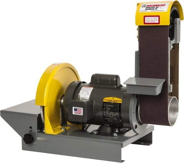 Kalamazoo - 36 Inch Long x 4 Inch Wide Belt, 10 Inch Diameter, Horizontal and Vertical Combination Sanding Machine - 1/2 HP, Single Phase - Makers Industrial Supply