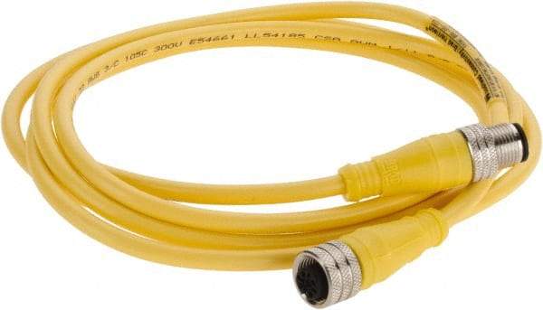 Brad Harrison - Female to Male Cordset Sensor and Receptacle - 250 VAC/VDC, 2m Cable Length, IP68 Ingress Rating - Makers Industrial Supply