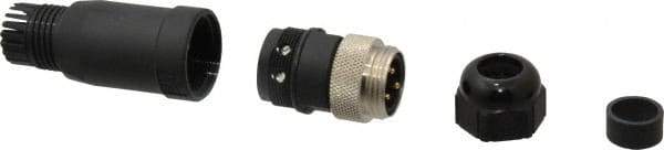 Brad Harrison - 8 Amp, Male Straight Field Attachable Connector Sensor and Receptacle - 600 VAC/VDC, IP67 Ingress Rating - Makers Industrial Supply