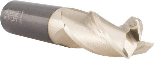 Accupro - 3/16", 3 Flute, Single End, Solid Carbide, 0.02" Corner Radius End Mill - 2-1/2" OAL, 37° Helix, Right Hand Flute, 5/8" LOC, Right Hand Cut - Makers Industrial Supply