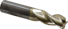 Accupro - 3/4", 3 Flute, Single End, Solid Carbide, 0.12" Corner Radius End Mill - 4" OAL, 37° Helix, Right Hand Flute, 1-5/8" LOC, Right Hand Cut - Makers Industrial Supply