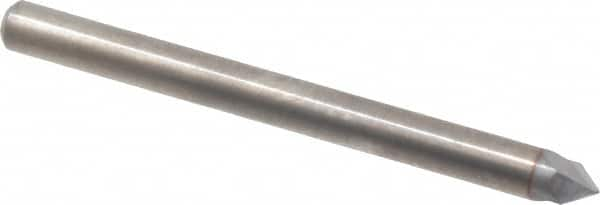 Accupro - 1/8" Diam 2 Flute Single End Solid Carbide Chamfer Mill - Makers Industrial Supply