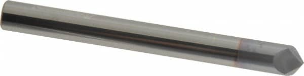 Accupro - 1/4" Diam 2 Flute Single End Solid Carbide Chamfer Mill - Makers Industrial Supply