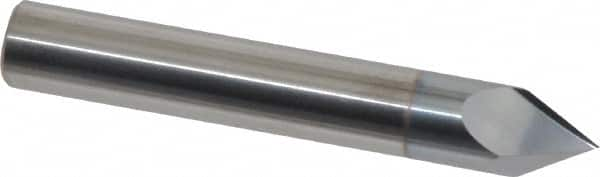 Accupro - 3/8" Diam 2 Flute Single End Solid Carbide Chamfer Mill - Makers Industrial Supply