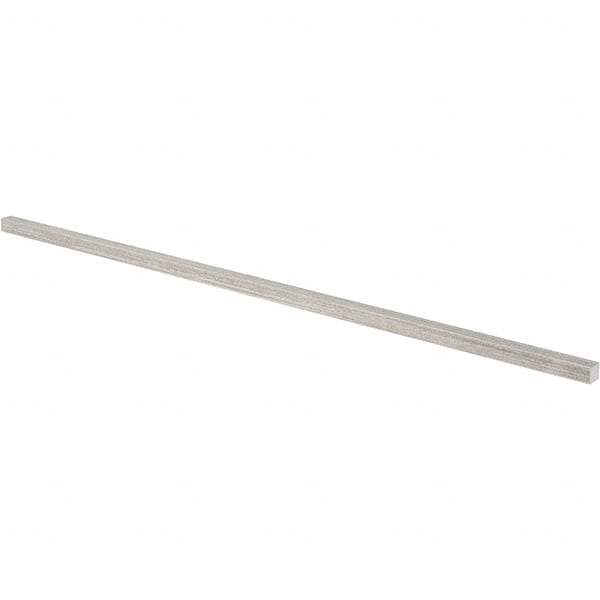 Value Collection - 12" Long x 1/4" High x 1/4" Wide, Plain Key Stock - Stainless Steel - Makers Industrial Supply