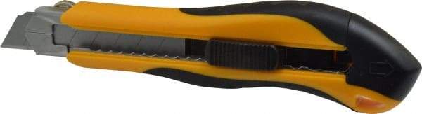 PHC - Snap Utility Knife - 4-1/4" Blade, Yellow & Black Plastic Handle, 6 Blades Included - Makers Industrial Supply