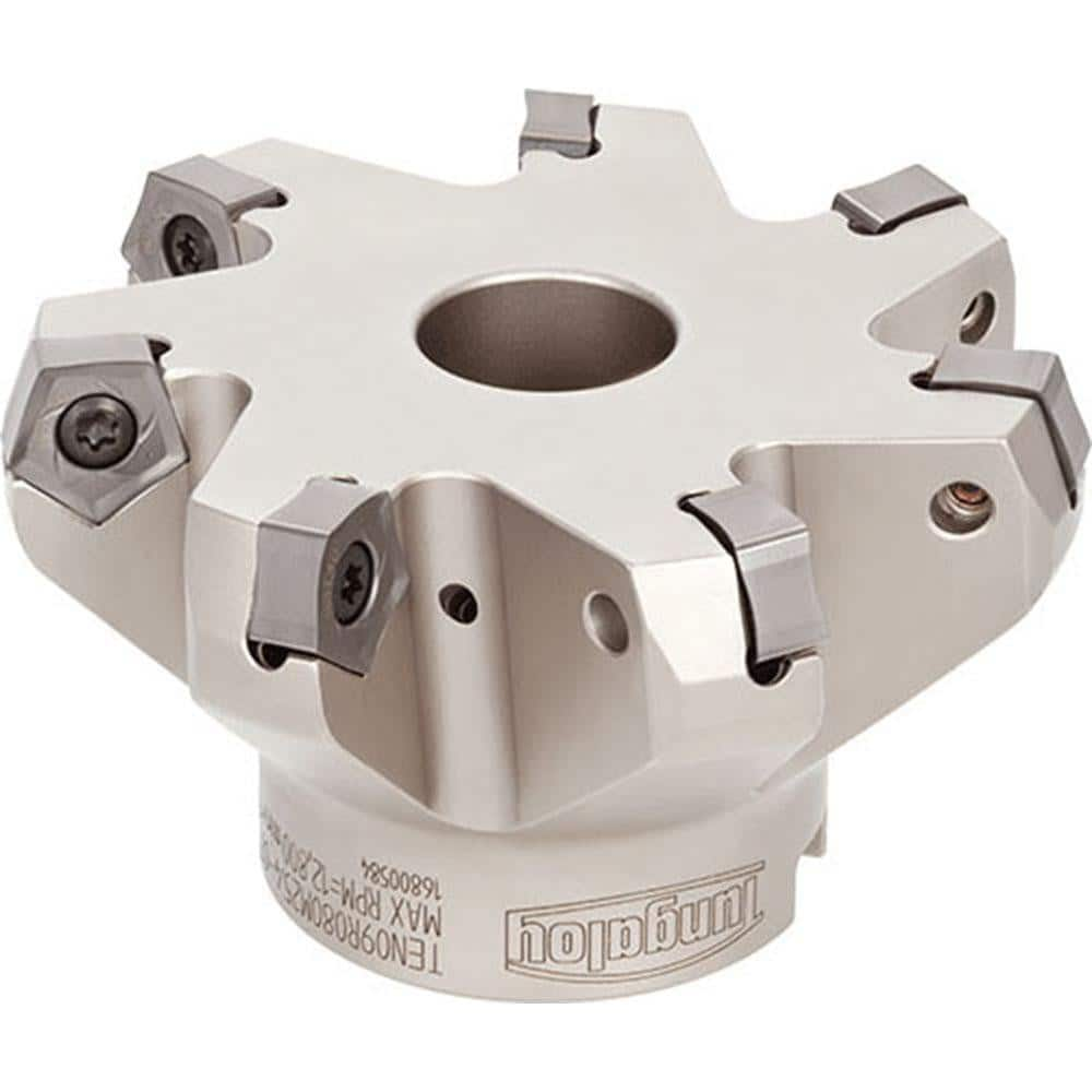 Indexable Chamfer & Angle Face Mills; Minimum Cutting Diameter (mm): 200.00; Maximum Cutting Diameter (mm): 205.73; Maximum Depth of Cut (mm): 6.40; Arbor Hole Diameter (mm): 47.63; Lead Angle: 70; Compatible Insert Size Code: PNMU0905GNEN-MJ; Cutter Styl