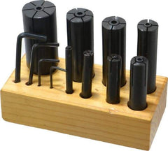 Interstate - 8 Piece 1/8" Increment Expanding Lathe Arbor Set - 1/4", 3/8", 1/2", 5/8", 3/4", 7/8", 1" & 1-1/4" Arbors, 3 & 4" OAL - Makers Industrial Supply