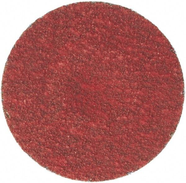 Merit Abrasives - 1-1/2" Disc Diam, 100 Grit, Ceramic Quick Change Disc - Type S Attaching System, Coated, Fine Grade, 30,000 RPM - Makers Industrial Supply