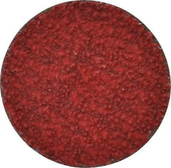 Merit Abrasives - 2" Disc Diam, 36 Grit, Ceramic Quick Change Disc - Type S Attaching System, Coated, Very Coarse Grade, 30,000 RPM - Makers Industrial Supply