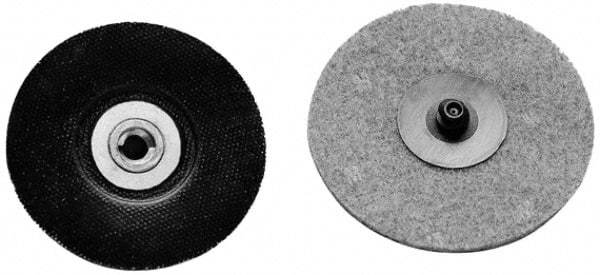 Merit Abrasives - 1" Diam Quick-Change Type S Disc Backing Pad - 1/4" Shank Diam, Medium Density, 40,000 RPM, PowerLock Holder Compatible - Makers Industrial Supply