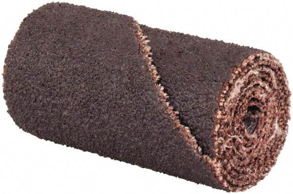 Merit Abrasives - 3/4" Max Roll Diam x 1-1/2" OAL, 60 Grit Aluminum Oxide Straight Cartridge Roll - 1/8" Pilot Hole Diam, Medium Grade, 18,000 Max RPM - Makers Industrial Supply