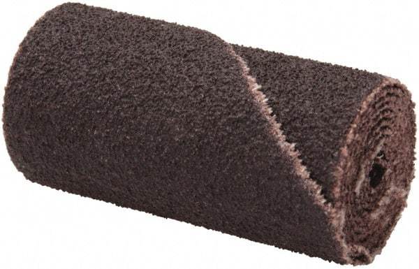 Merit Abrasives - 3/4" Max Roll Diam x 1-1/2" OAL, 80 Grit Aluminum Oxide Straight Cartridge Roll - 1/8" Pilot Hole Diam, Medium Grade, 18,000 Max RPM - Makers Industrial Supply