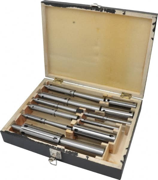 Interstate - 1/2 to 2" Face Diam, Expanding Lathe Mandrel Set - 1/2 to 2" Grip, 8 Pieces - Makers Industrial Supply