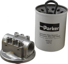 Parker - 1-1/4 NPTF, 10 Micron, Filter Assembly - Cellulose - Makers Industrial Supply