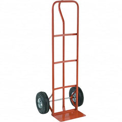 Wesco Industrial Products - 500 Lb Capacity 51" OAH Hand Truck - 7-1/2 x 14" Base Plate, D Handle, Steel, Full Pneumatic Wheels - Makers Industrial Supply