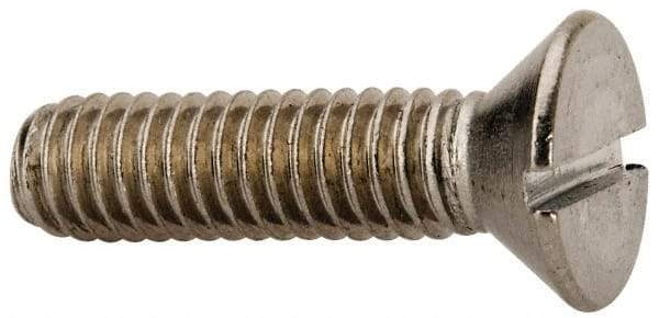 Value Collection - 5/16-18 UNC, 1-1/4" OAL Slotted Drive Machine Screw - Flat Head, Grade 316 Stainless Steel, Uncoated, Without Washer - Makers Industrial Supply