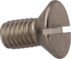 Value Collection - 3/8-16 UNC, 3/4" OAL Slotted Drive Machine Screw - Flat Head, Grade 316 Stainless Steel, Uncoated, Without Washer - Makers Industrial Supply