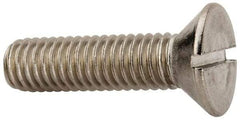 Value Collection - 3/8-16 UNC, 1-1/2" OAL Slotted Drive Machine Screw - Flat Head, Grade 316 Stainless Steel, Uncoated, Without Washer - Makers Industrial Supply