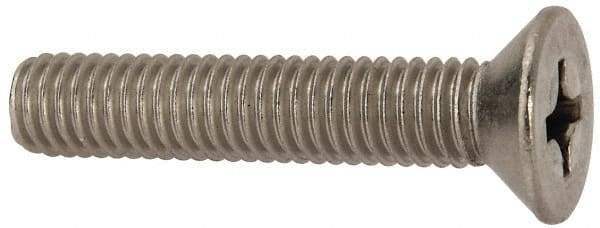 Value Collection - 3/8-16 UNC, 2" OAL Slotted Drive Machine Screw - Flat Head, Grade 316 Stainless Steel, Uncoated, Without Washer - Makers Industrial Supply