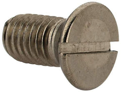 Value Collection - 1/2-13 UNC, 1" OAL Slotted Drive Machine Screw - Flat Head, Grade 316 Stainless Steel, Uncoated, Without Washer - Makers Industrial Supply