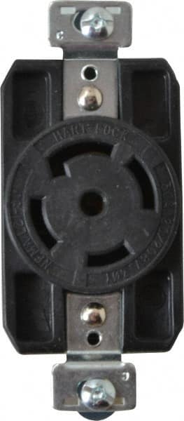 Cooper Wiring Devices - 120/208 VAC, 30 Amp, L21-30R NEMA, Self Grounding Receptacle - 4 Poles, 5 Wire, Female End, Black - Makers Industrial Supply