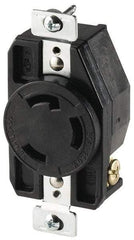 Cooper Wiring Devices - 480 VAC, 30 Amp, L8-30R NEMA, Self Grounding Receptacle - 2 Poles, 3 Wire, Female End, Black - Makers Industrial Supply