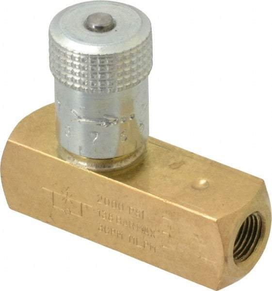 Parker - 3 GPM 1/8 Inlet Brass Hydraulic Control Valve - 1/8-27 Thread - Makers Industrial Supply