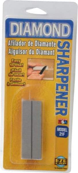 Eze Lap - 3" Long x 1" Wide x 1/4" Thick, Diam ond Sharpening Stone - Flat, 600 Grit, Fine Grade - Makers Industrial Supply