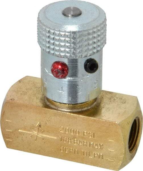 Parker - 3 GPM 1/8 Inlet Brass Hydraulic Control Valve - 1/8-27 Thread - Makers Industrial Supply