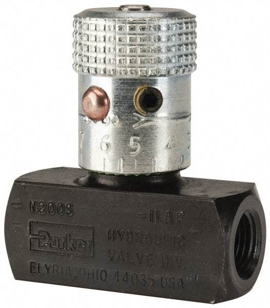 Parker - 3 GPM 1/8 Inlet Steel Hydraulic Control Valve - 1/8-27 Thread - Makers Industrial Supply