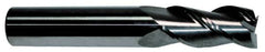 Accupro - 31/64", 1" LOC, 1/2" Shank Diam, 3" OAL, 3 Flute, Solid Carbide Square End Mill - Single End, TiCN Finish, Spiral Flute, 40° Helix, Centercutting, Right Hand Cut, Right Hand Flute - Makers Industrial Supply