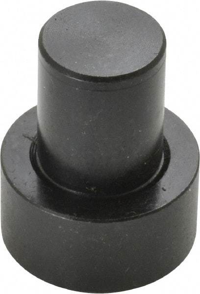 Gibraltar - 1-7/32" OAL, 1/2" Head Height, 1" OD, Low Carbon Steel, Ground, Press Fit Rest Button - Black Oxide Coating, 5/8" Pin Diam - Makers Industrial Supply